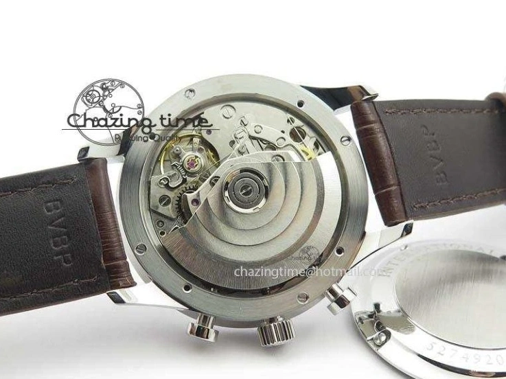 MIROTIME 0126 ModernLook Portuguese IW371445 ZF 1:1 Best Edition SS White Dial Gold Markers On Brown Leather Strap A79350 V 7269